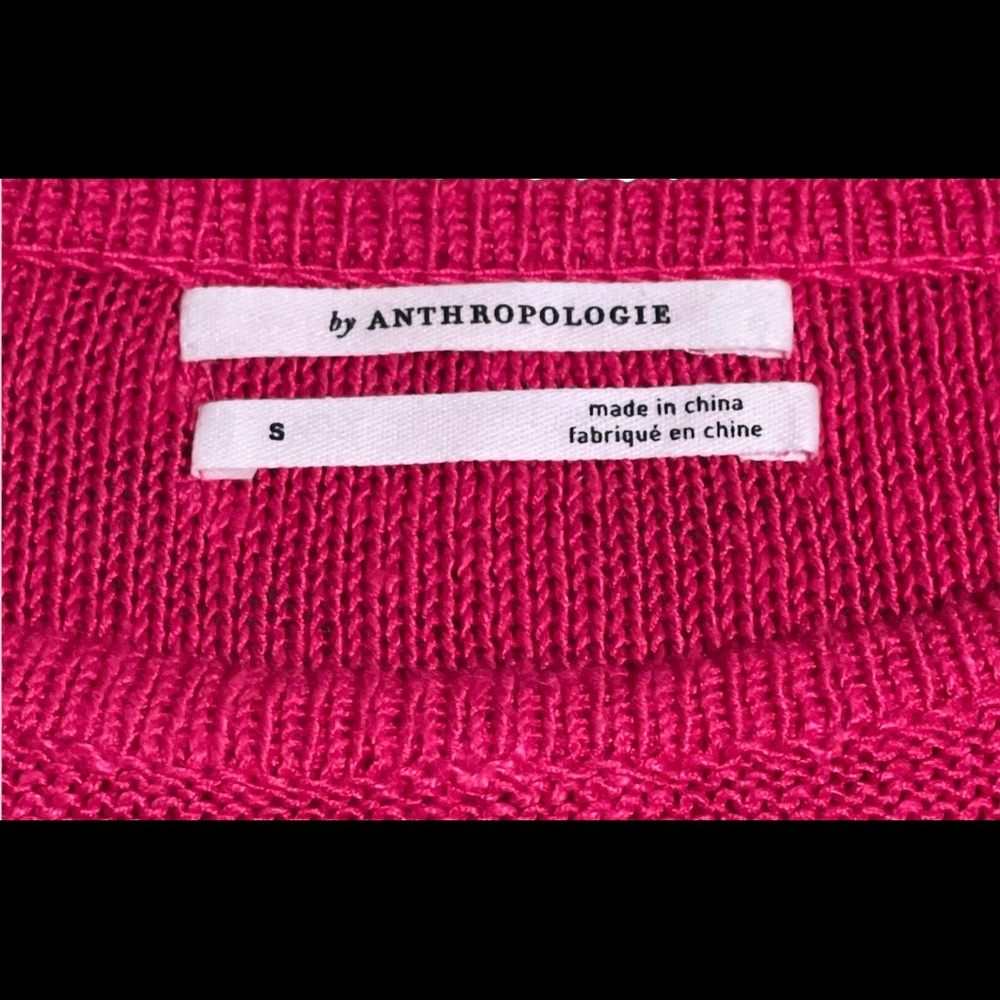 Anthropologie Size S Mayfield Knit LinenSweater Top - Picture 3 of 3
